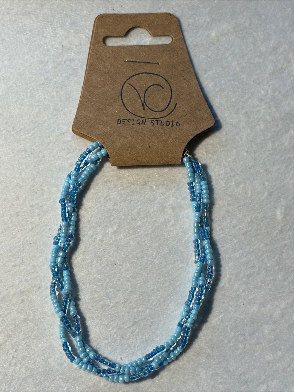 Light Blue Multi-Strand Beaded Bracelet